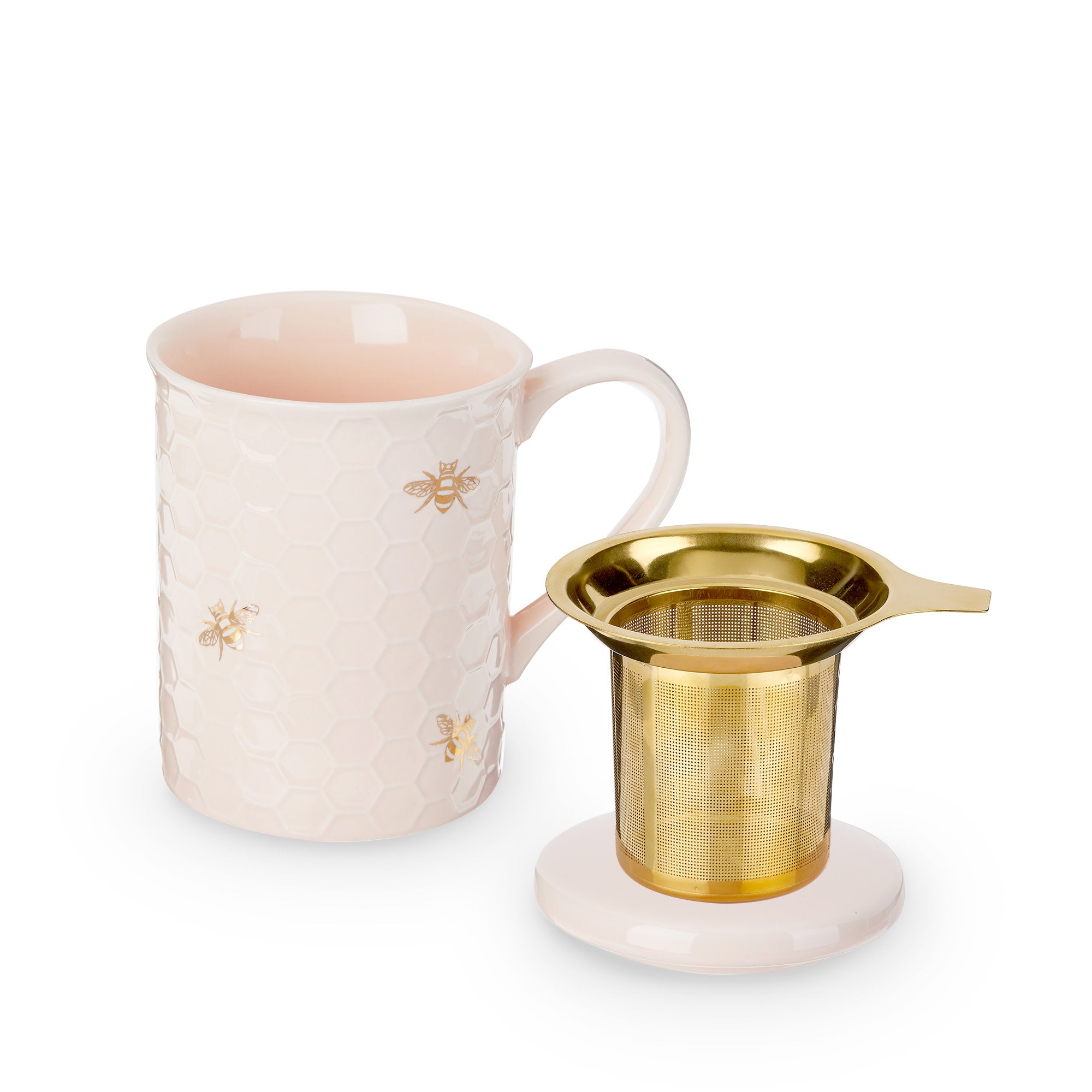 Annette™ Honeycomb Ceramic Tea Mug & Infuser by Pinky Up®